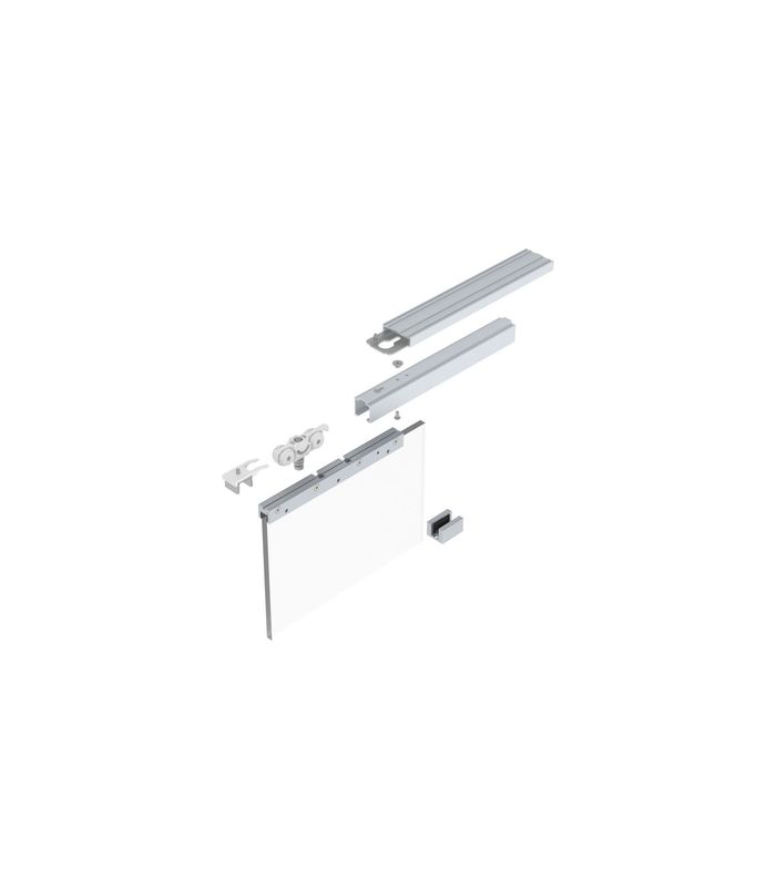 HELM MK-L 80 G169 Schiebegrt. EV1 eloxiert 1-flg. b.80 kg Glas 2500mm