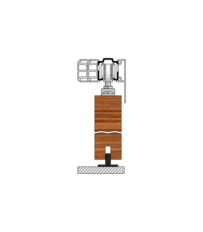 HELM MK-L 80 H115 Schiebegrt. schwarz matt 2-flg. b.80 kg Holz 4000mm