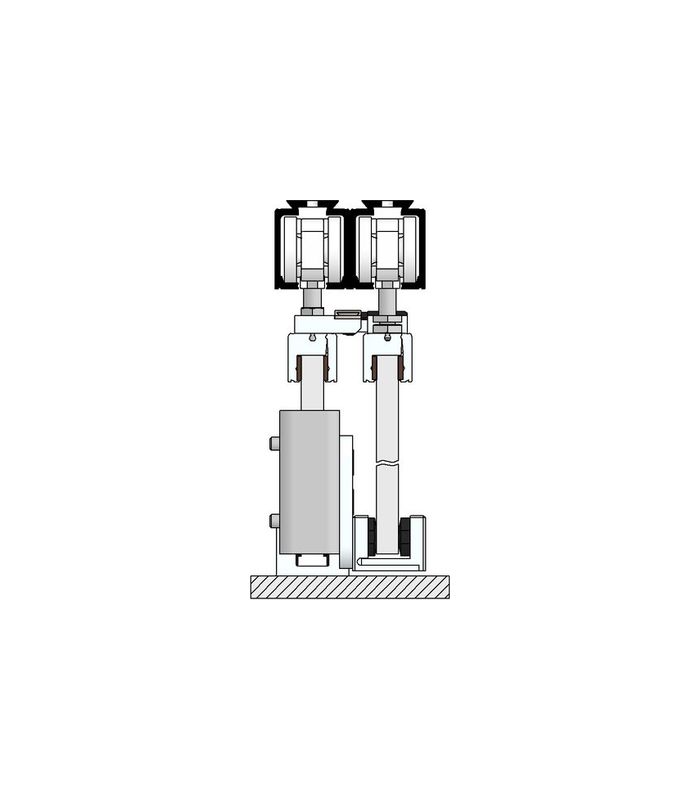 HELM MK-M 140 G130 Schiebegrt. EV1 eloxiert 2-flg. b.140 kg Glas 3000mm