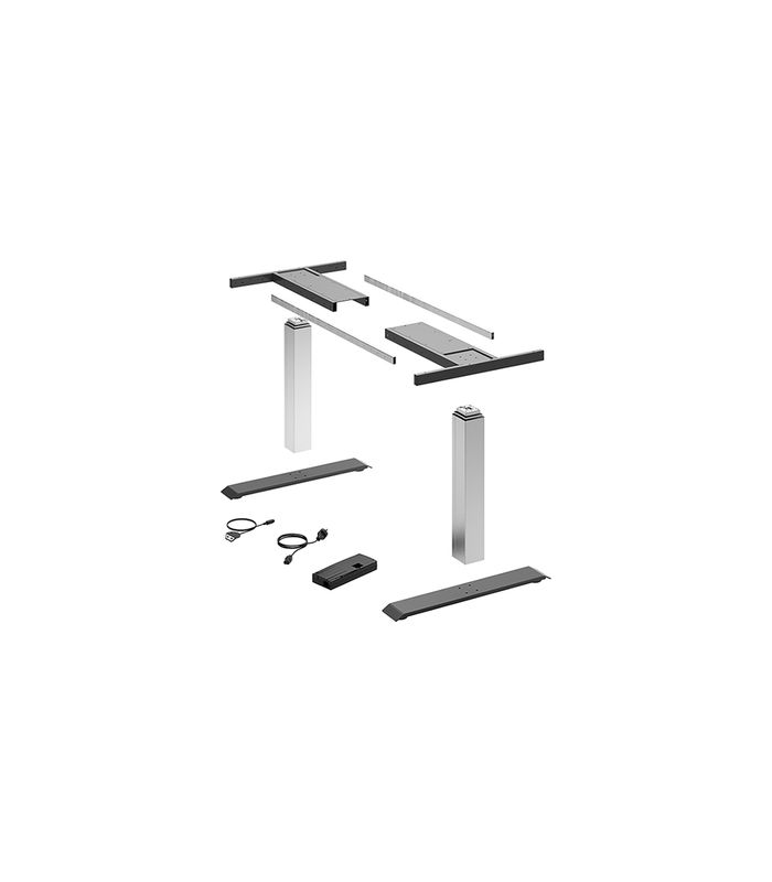LegaDrive Systems Tischgestell-Set Basic, silber, graphitgrau
