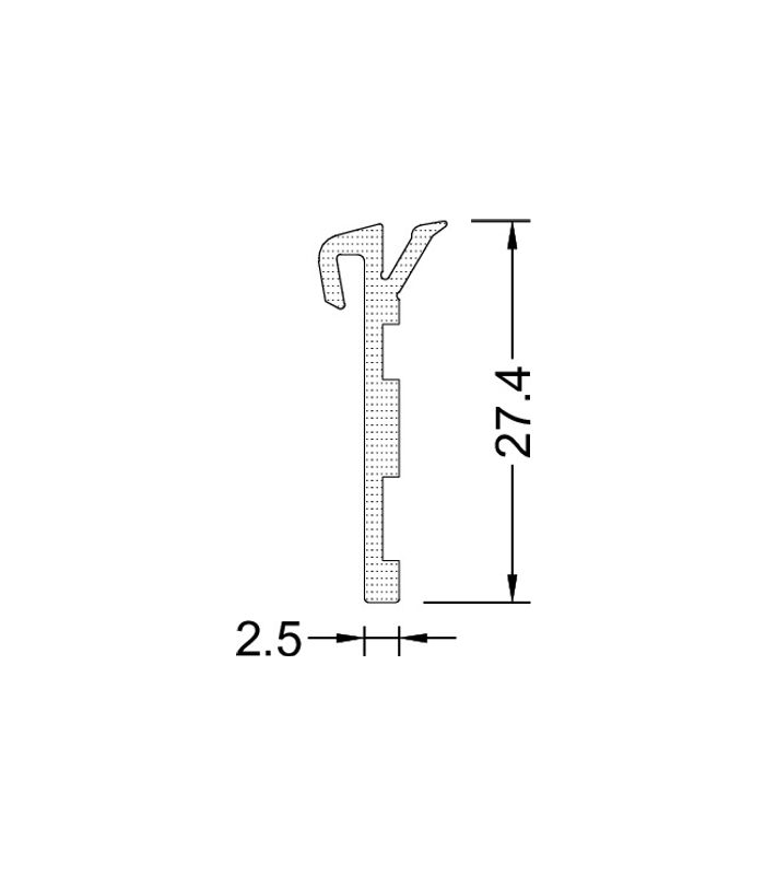 Fensterbankdichtung UD40-25 VE 100 schwarz