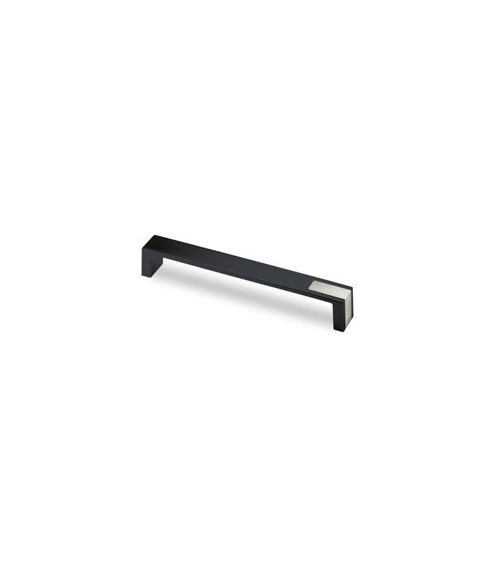 Möbel- Griff, Intra, 9207481, Breite 25x 192mm, Höhe 26mm, schwarz, edelstahloptik, matt