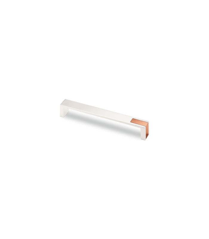 Möbel- Griff, Intra, 9207483, Breite 25x 192mm, Höhe 26mm, weiß, kupferoptik, matt