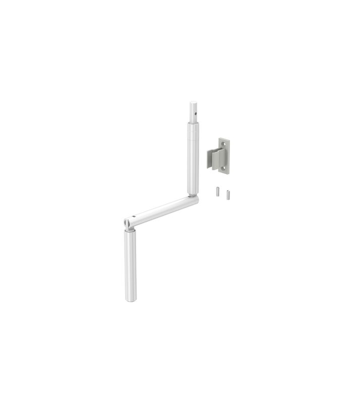Beutel Gelenkkurbel weiß mit Halter