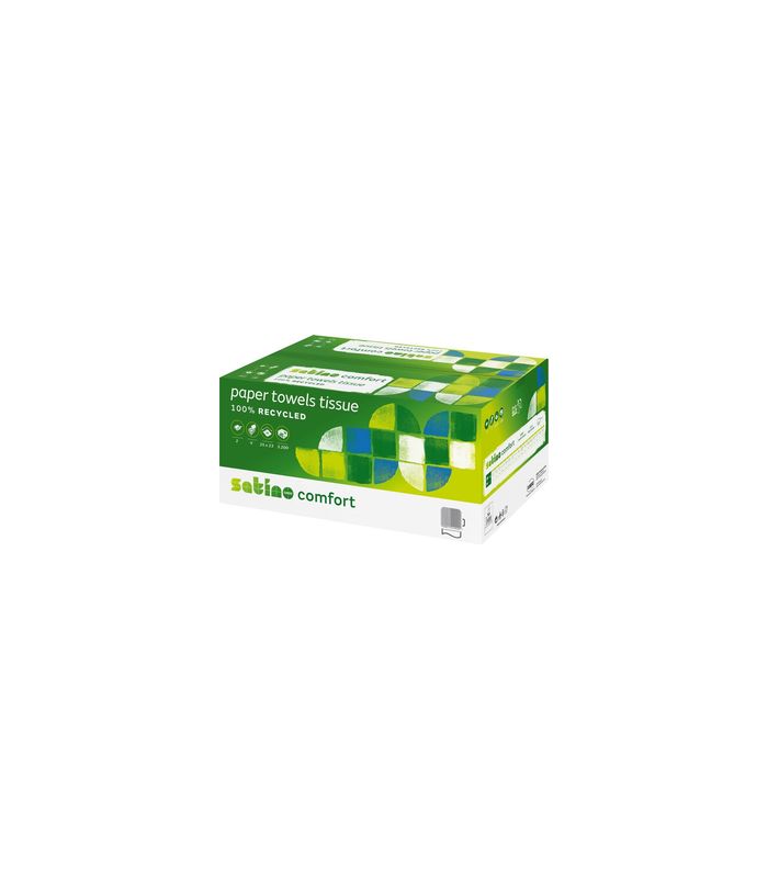 Handtuchp. SOFT 25x23cm 3200 Bl. Z-Falz (V-Falz)
