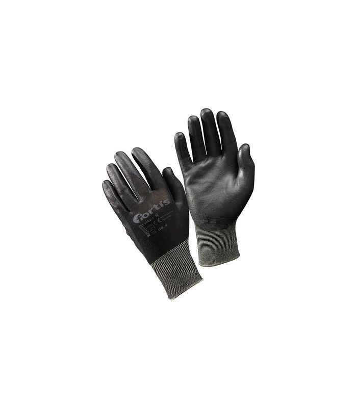 Handschuh Fitter S, PU/Polyamid, schwarz, Gr. 8 FORTIS