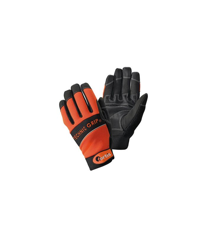 Handschuh TechnicGrip, Gr. 10, orange/schwarz, FORTIS