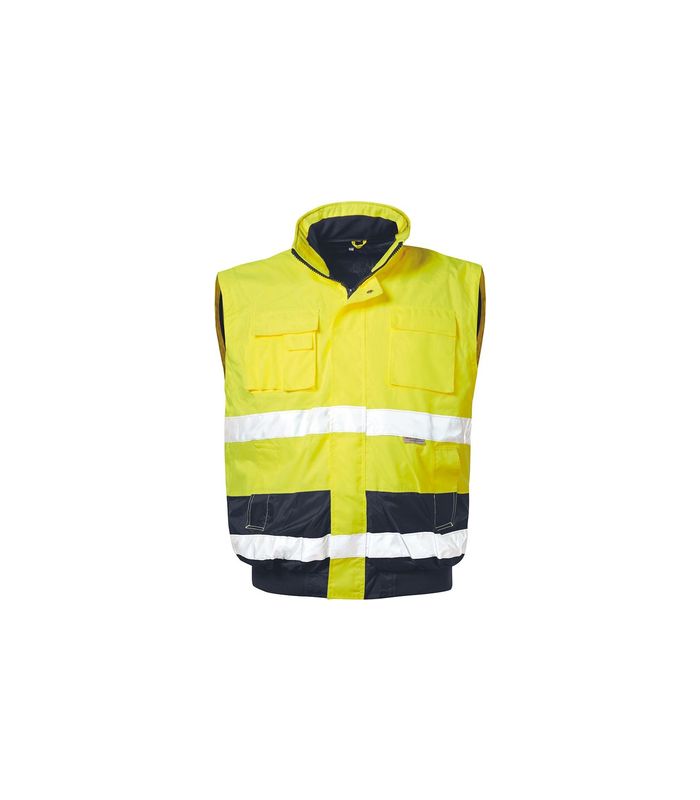 Warnjacke Siegfried, Gr. S, gelb/marine