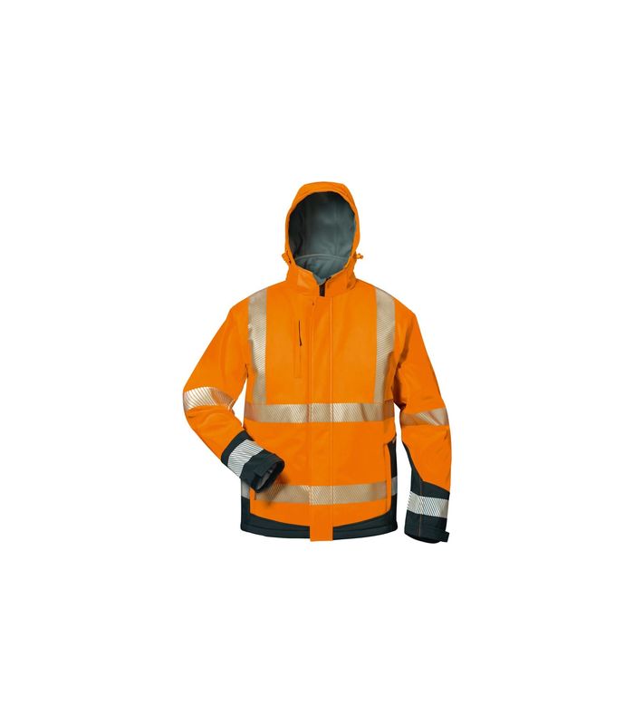 Warnjacke Lukas, SoftshellGr. 2XL, orange/schw.