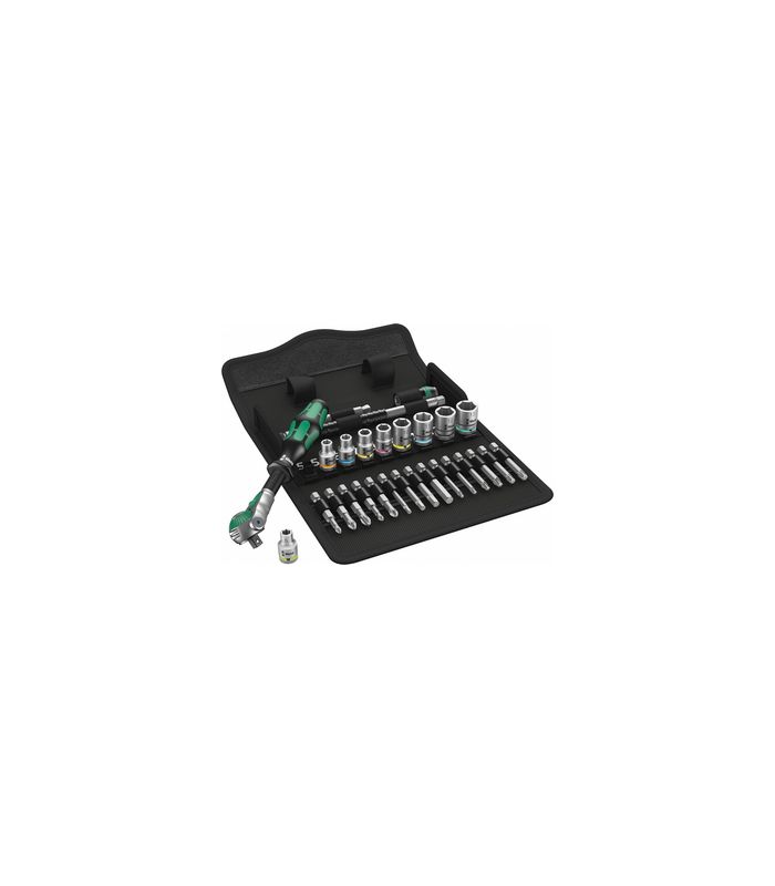 Steckschlüssel-Satz 1/4" ZYKLOP speed 28-teilig in Textilbox Wera
