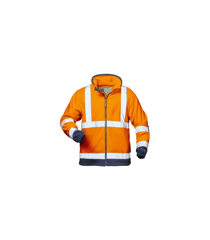 Warn-Fleecejacke BenediktGr. 2XL, orange/marine