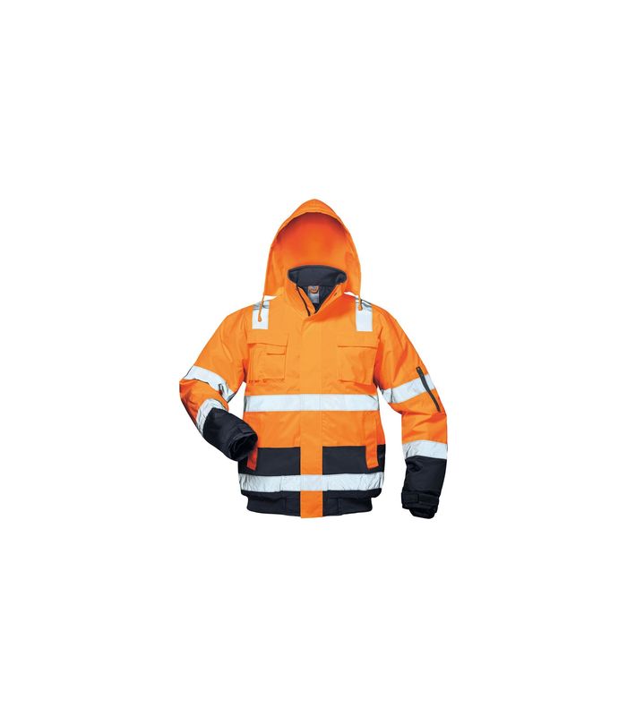Warnpilotenjacke Jonas, Gr. S, orange/blau