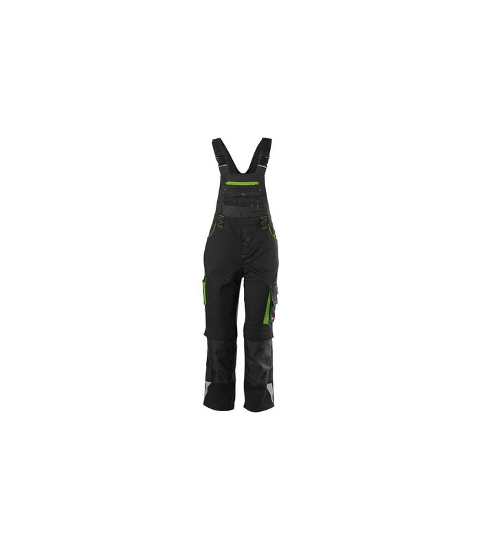 FORTIS Kids Latzhose 24, schwarz /limegreen, Gr134-140