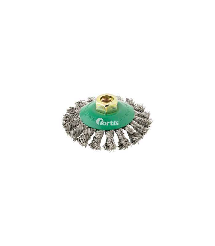 Kegelbürste Edelstahl 100mm gezopft FORTIS