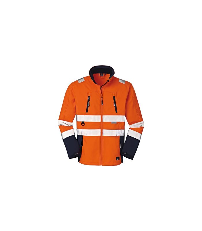 JackePittsburgh, Softshellleuchtorange/navy, Gr. S