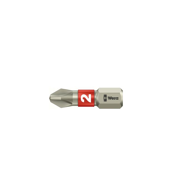 Bit rostfrei 1/4" DIN 3126 C6,3 PH2x25mm Wera