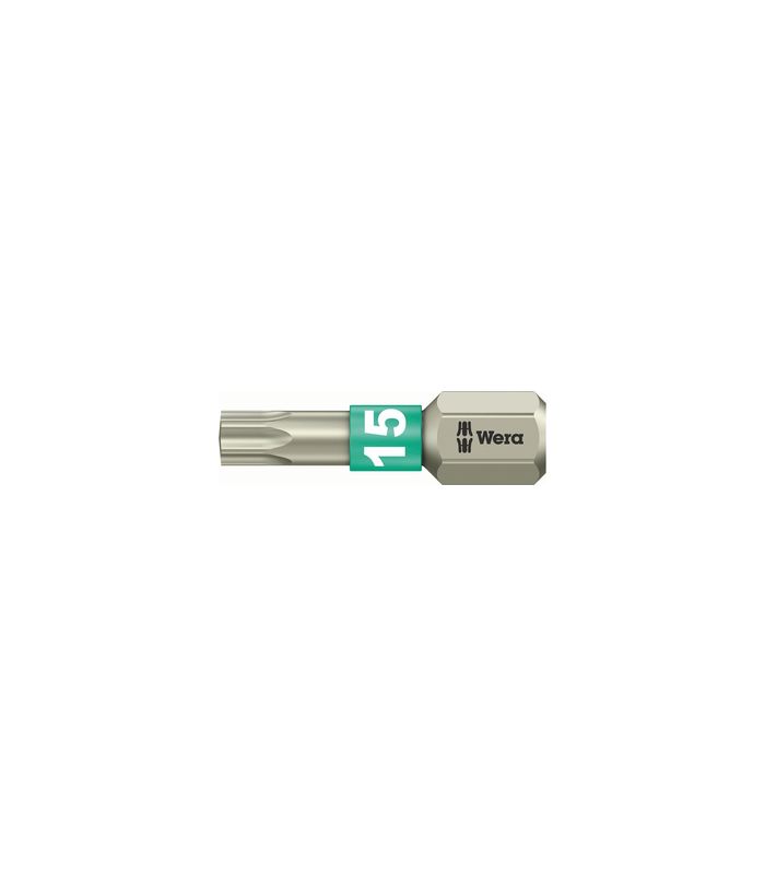 Bit rostfrei 1/4" DIN 3126 C6,3 T15x25mm Wera