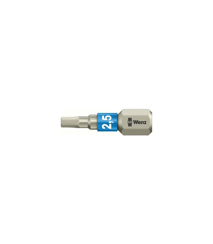Bit rostfrei 1/4" DIN 3126 C6,3 Innensechskant 2,5x25mm Wera