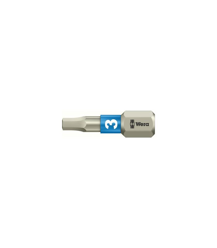 Bit rostfrei 1/4" DIN 3126 C6,3 Innensechskant 3x25mm Wera