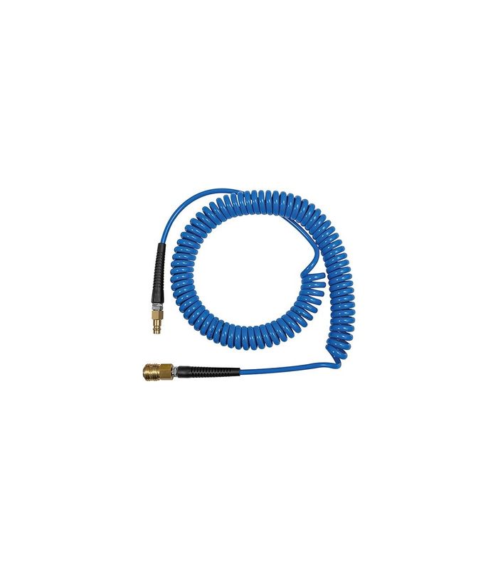 Spiralschlauch PU blau, Kupplung u Stecker NW7,2 12x8mm, 10m RIEGLER