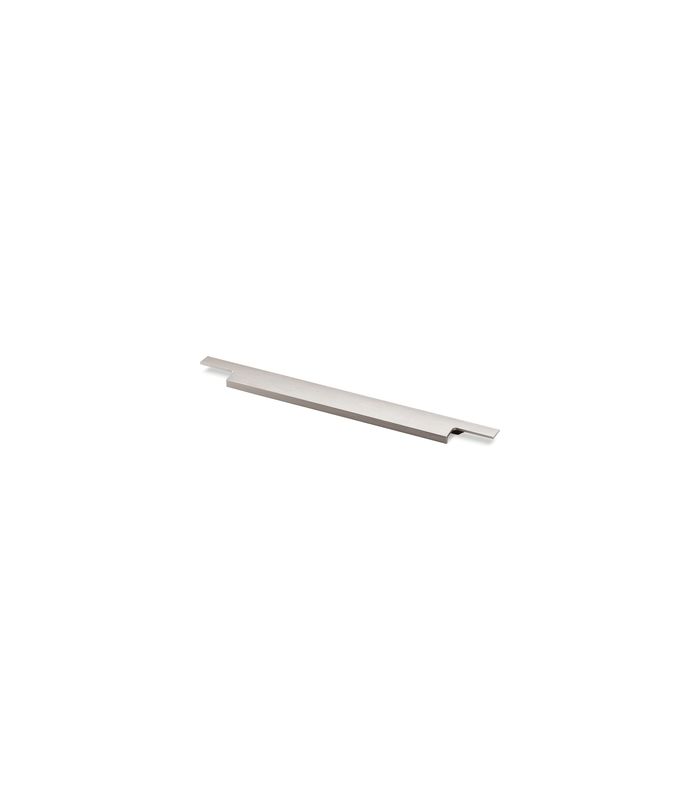 Möbel- Griffleiste, mit Harpunensteg, Lamezia 9105826, Länge 1.195mm, Aluminium edelstahloptik gebürstet