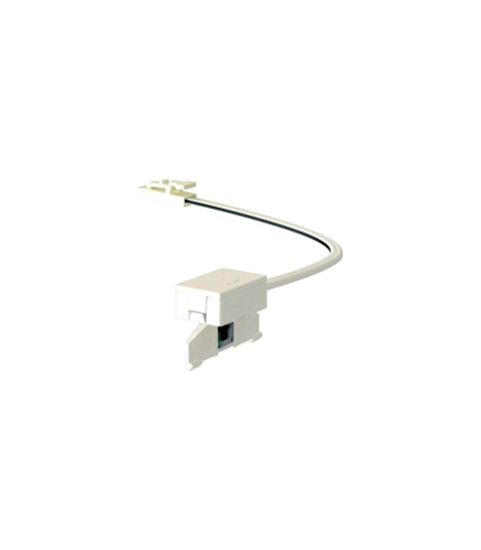 Mini Stromschienen Power Track Front-Einspeiser weiß links