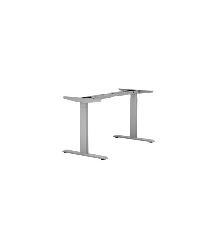 Tischgestell 2D - elekt. verstellbar 700-1200mm, RAL 9006, Weißaluminium