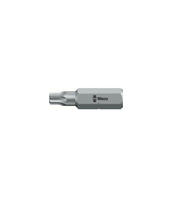 Bit zähhart 1/4" DIN 3126 C6,3 T27x25mm mit Bohrung Wera