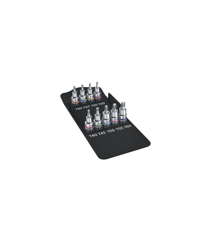 Schraubendrehereinsatz- Satz mit Haltefunktion 1/2" T20-60 9-teilig Wera