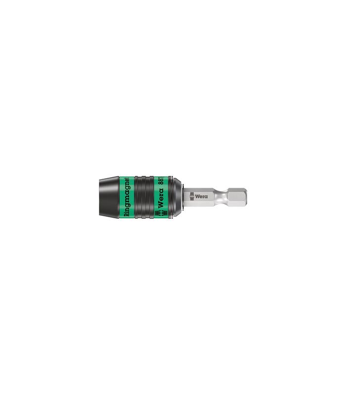 Bithalter Rapidaptor 1/4" für 1/4" Bits Magnet 57mm Ringmagnet Wera