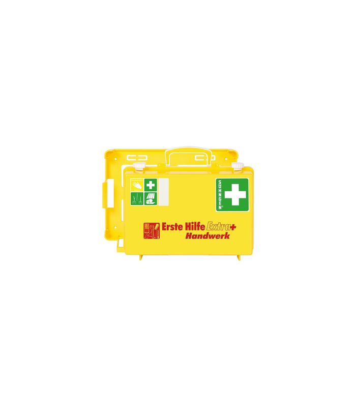 Erste-Hilfe-Koffer Extra+Handwerk, DIN 13157, gelb