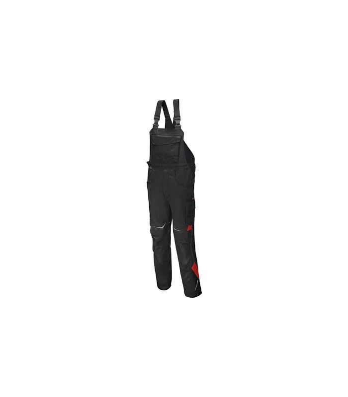 Latzhose PULSSCHLAG Gr. 50, schw./mittelrot