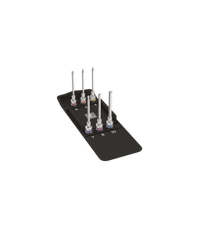 Schraubendrehereinsatz- Satz 1/2" Innensechskant lang mit Haltefunktion 6-teilig Wera