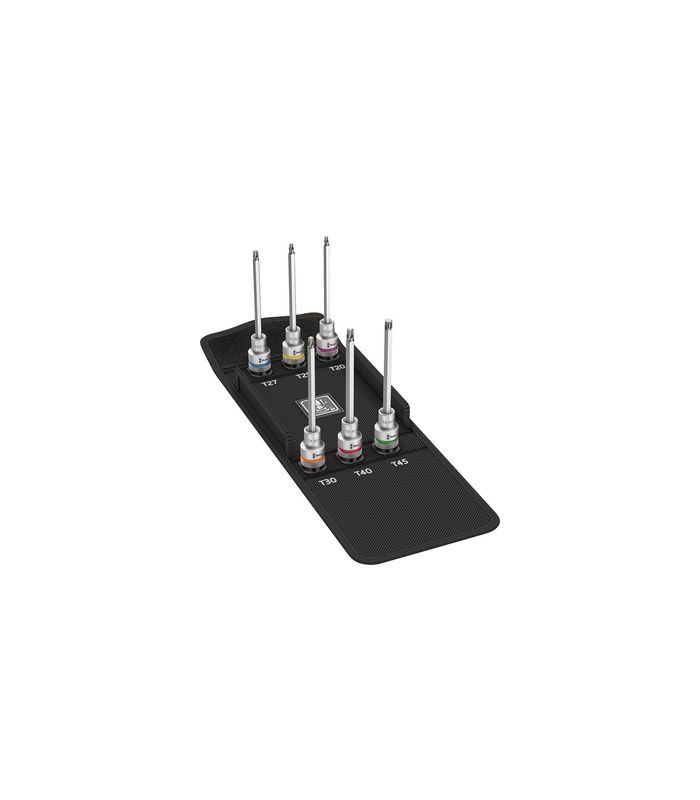 Schraubendrehereinsatz- Satz lang mit Haltefunktion Torx 1/2" 6-teilig Wera