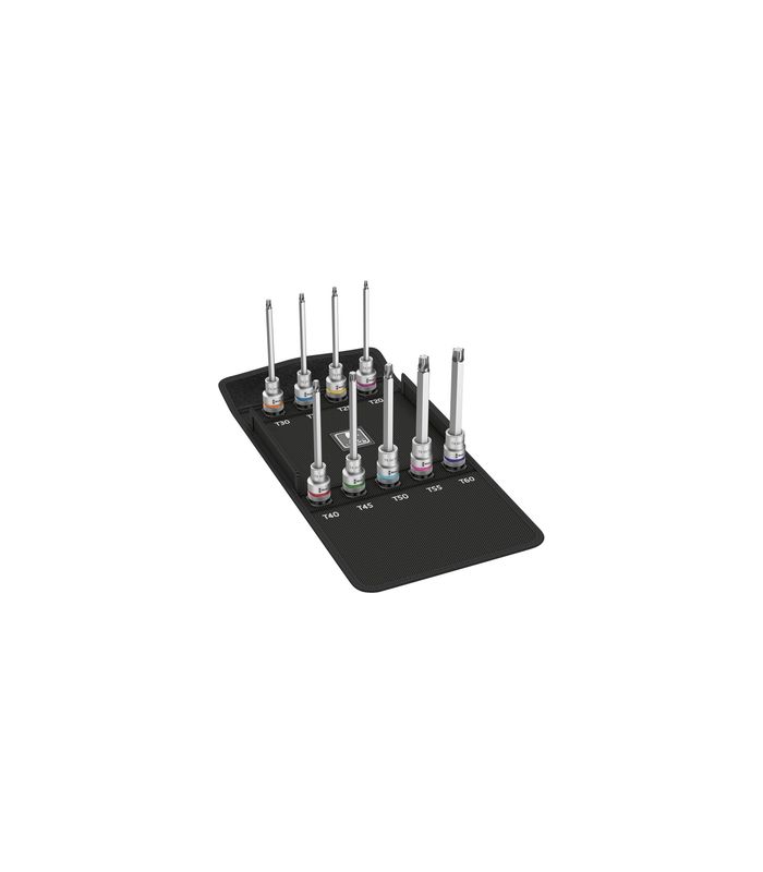 Schraubendrehereinsatz- Satz lang mit Haltefunktion Torx 1/2" 9-teilig Wera