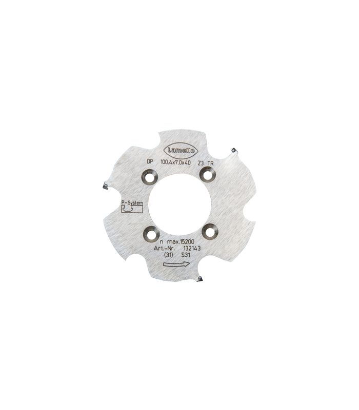 P-System Nutfräser CNC, DP Ø100.4x7xØ40 mm, Z3, NL 4xØ5.5xØ52 mm