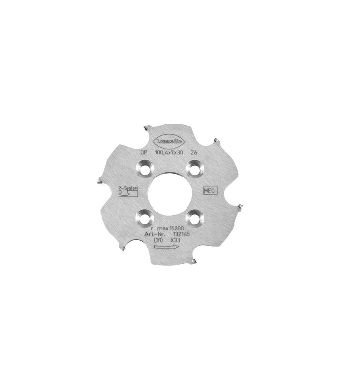 P-System Nutfräser CNC, DP Ø100.4x7xØ30 mm, Z6, NL 4xØ6.6xØ48 mm