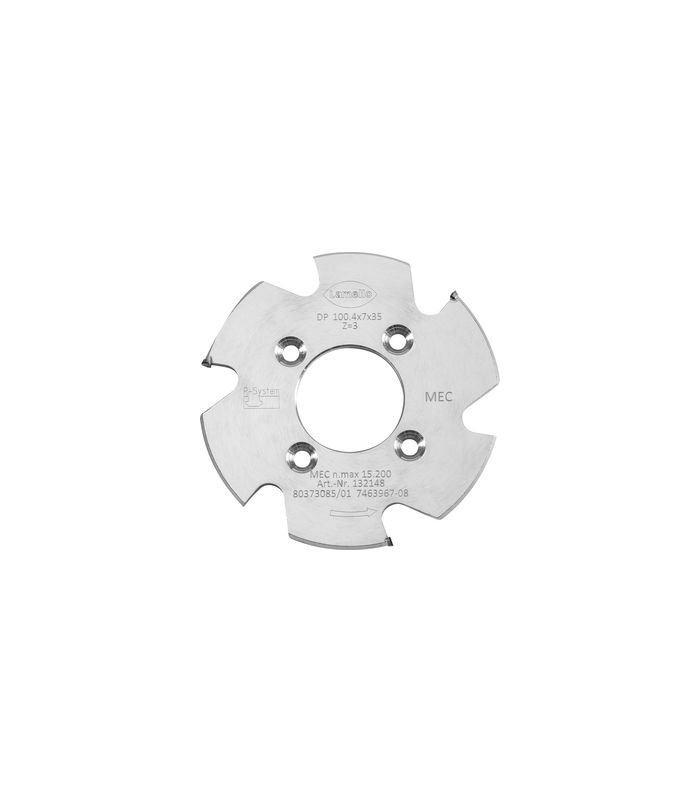 P-System Nutfräser CNC, DP Ø100.4x7xØ35 mm, Z3, NL 4xØ5.5xØ50 mm