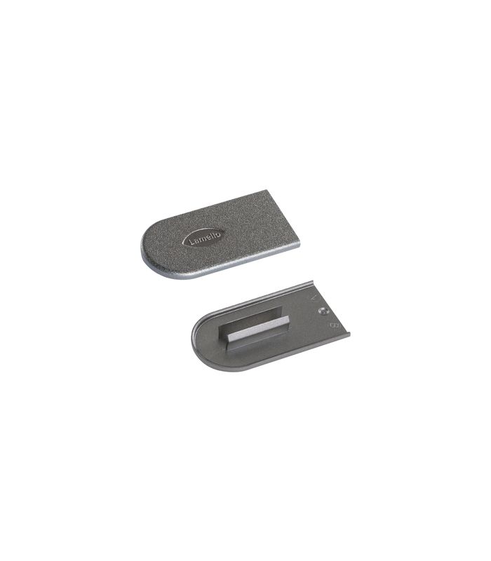 Cabineo Abdeckkappen Metalloptik Stahl dunkel, Beutel mit 100 St.