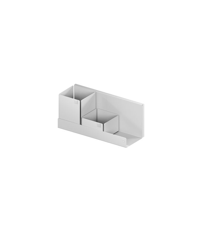 Wandregal, ADD-Board Set 3, L=321 mm inkl. 1x Box M3/ 1x Box M2, alu-struktur