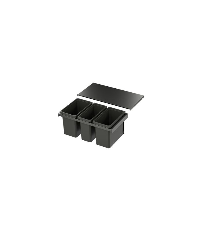 Abfalltrennsystem, ENVI-FLEX 800er/H326, 2x22/1x16 l, lavagrau