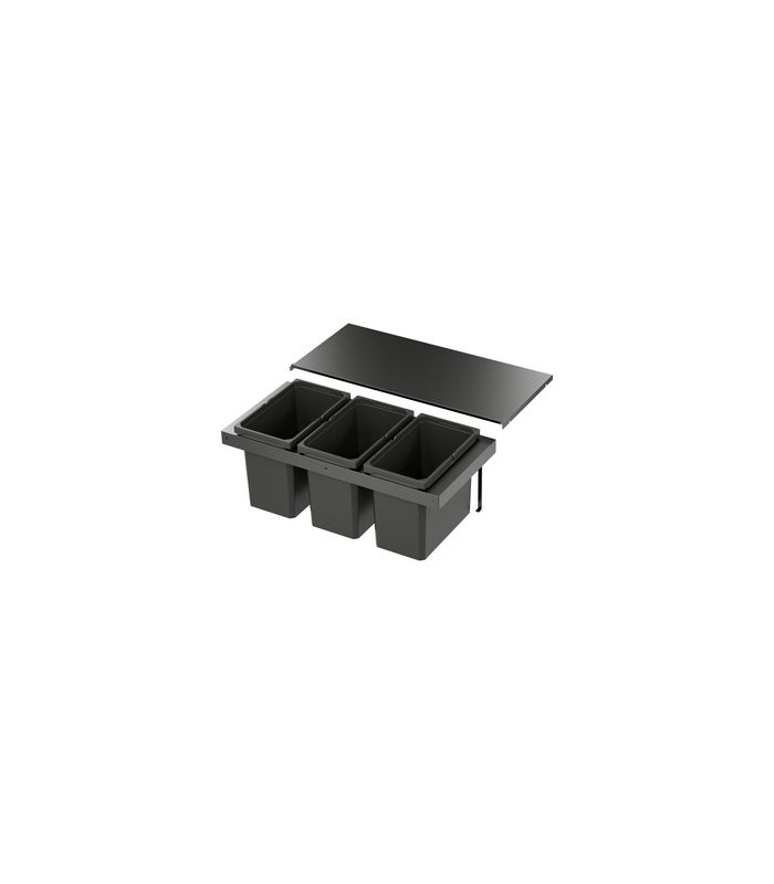Abfalltrennsystem, ENVI-FLEX 900er/H326, 3x22 l, lavagrau