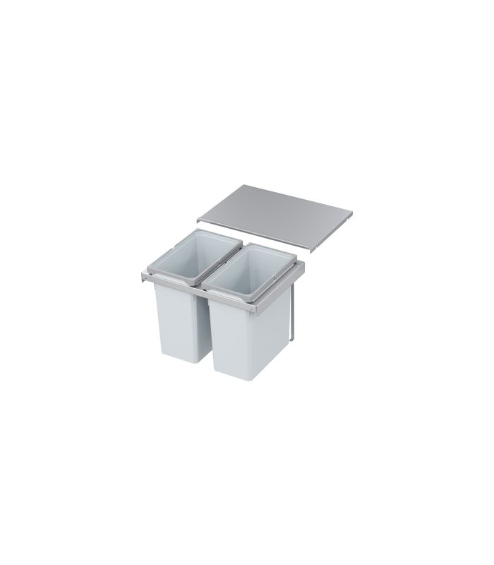 Abfalltrennsystem, ENVI-FLEX PRO 600er/H426, 2x28 l, hellgrau
