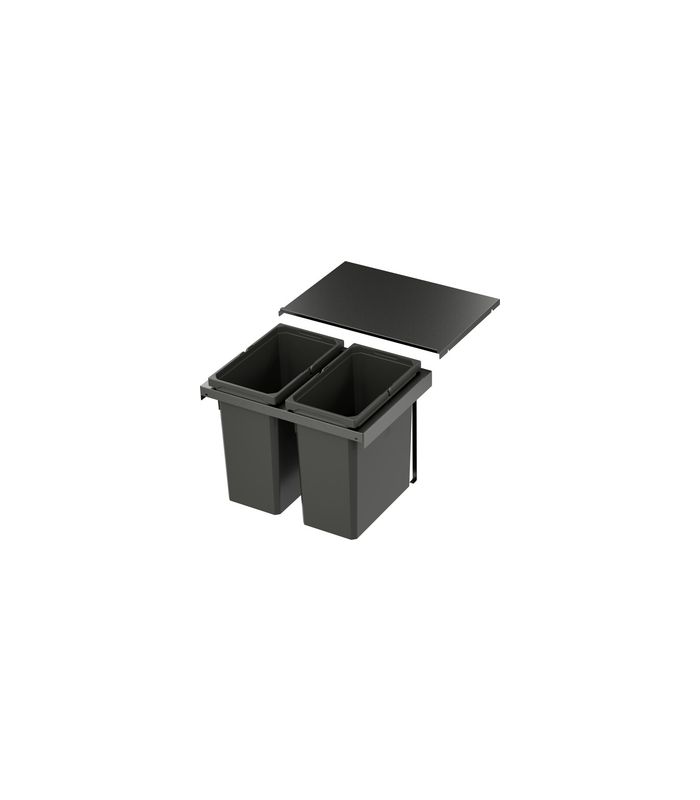 Abfalltrennsystem, ENVI-FLEX PRO 600er/H426, 2x28 l, lavagrau