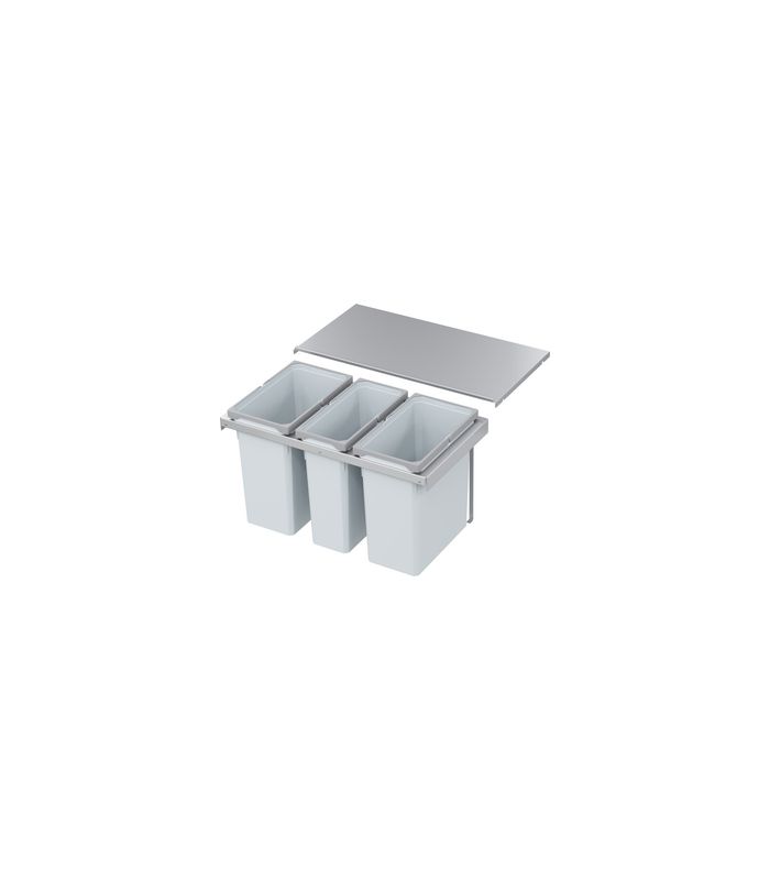 Abfalltrennsystem, ENVI-FLEX PRO 800er/H426, 2x28/1x21 l, hellgrau
