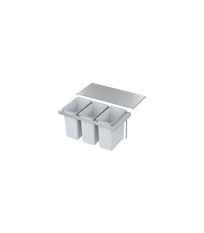 Abfalltrennsystem, ENVI-FLEX PRO 900er/H426, 3x28 l, hellgrau