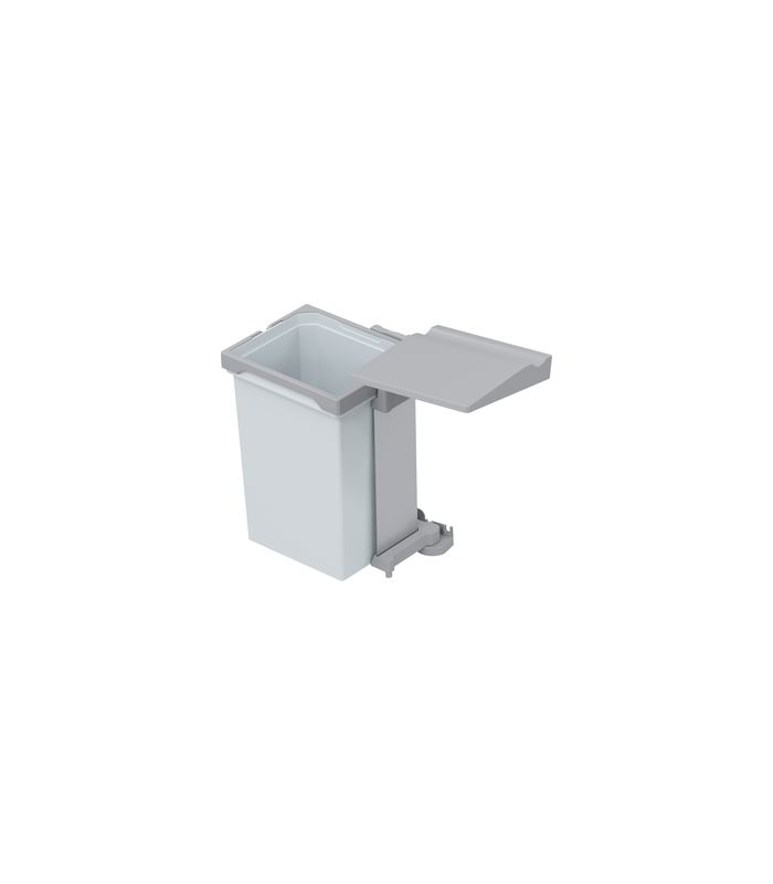 Einbau-Abfallsammler Set, ENVI-SINGLE 400er, 1x10 l, verkehrsgrau RAL 7042