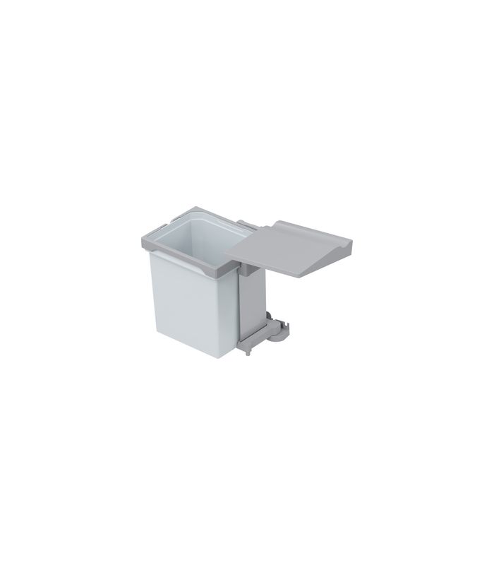 Einbau-Abfallsammler Set, ENVI-SINGLE 400er, 1x7 l, verkehrsgrau RAL 7042