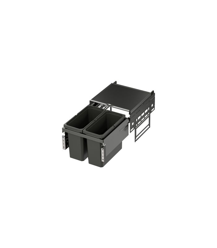 Abfalltrennsystem, ENVI-Space, 450er 2x16 l, lavagrau
