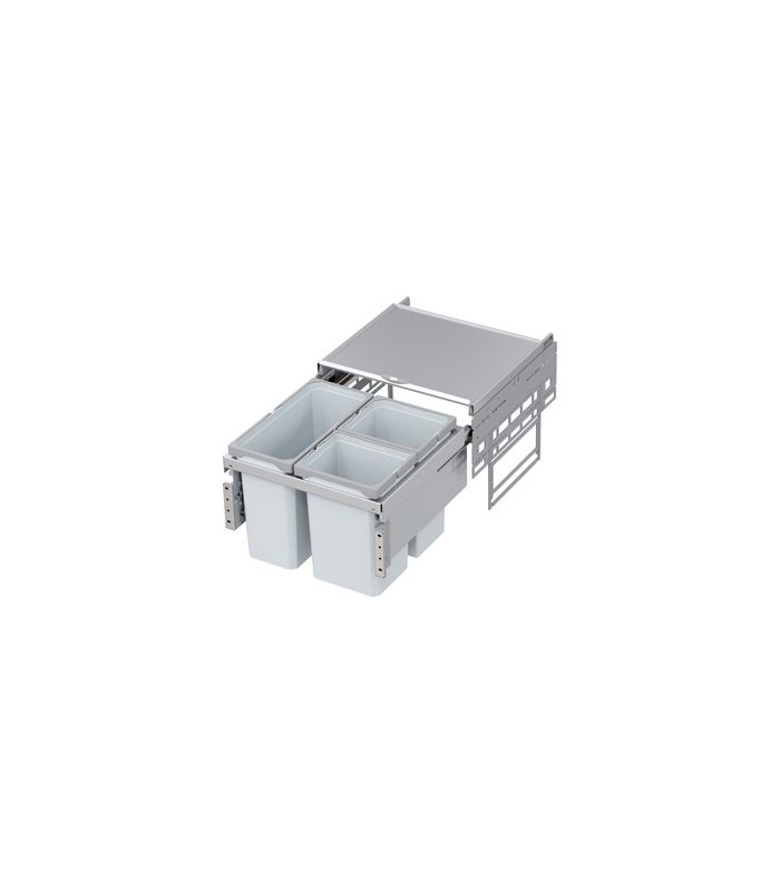 Abfalltrennsystem, ENVI-Space, 500er 1x16/2x10 l, hellgrau